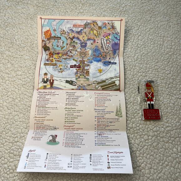 Mickey's Very Merry Christmas Party Toy Soldier Ornament and Map 2023 - Picture 6 of 8